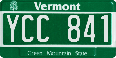 VT license plate YCC841