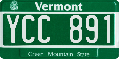 VT license plate YCC891
