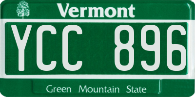 VT license plate YCC896