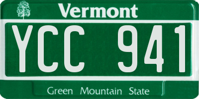 VT license plate YCC941
