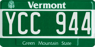 VT license plate YCC944
