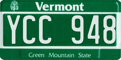 VT license plate YCC948