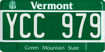 VT license plate YCC979