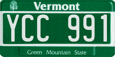 VT license plate YCC991
