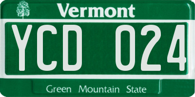 VT license plate YCD024