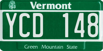 VT license plate YCD148