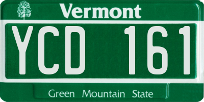 VT license plate YCD161