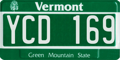 VT license plate YCD169