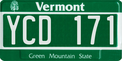VT license plate YCD171