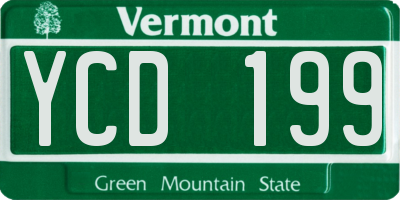 VT license plate YCD199
