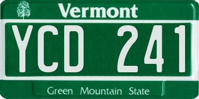 VT license plate YCD241