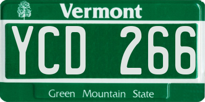 VT license plate YCD266