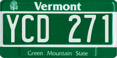 VT license plate YCD271