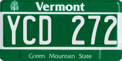 VT license plate YCD272