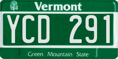 VT license plate YCD291