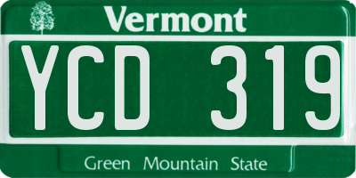 VT license plate YCD319