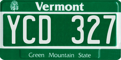 VT license plate YCD327