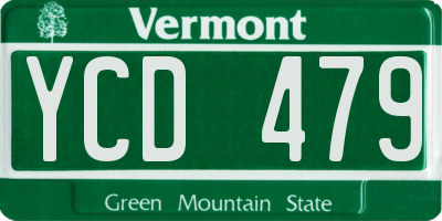 VT license plate YCD479
