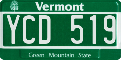 VT license plate YCD519