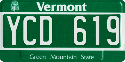 VT license plate YCD619