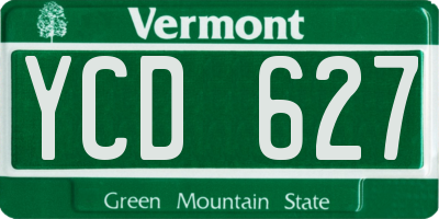 VT license plate YCD627