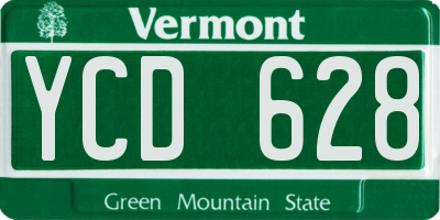 VT license plate YCD628