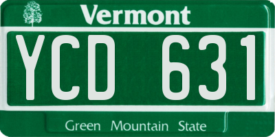 VT license plate YCD631