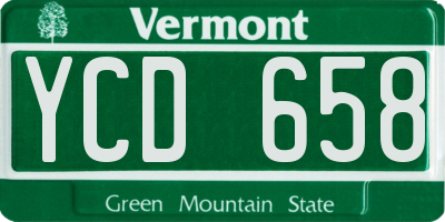 VT license plate YCD658