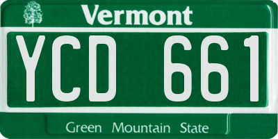 VT license plate YCD661