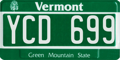 VT license plate YCD699