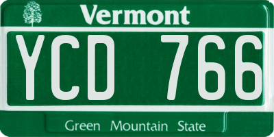 VT license plate YCD766