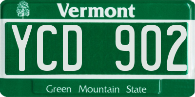 VT license plate YCD902