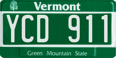 VT license plate YCD911