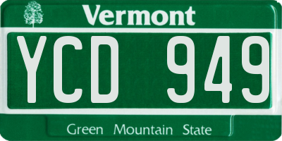 VT license plate YCD949
