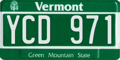 VT license plate YCD971