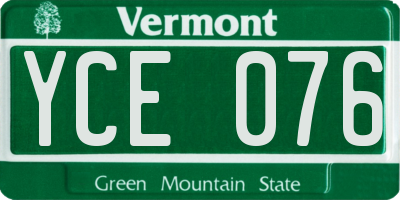 VT license plate YCE076