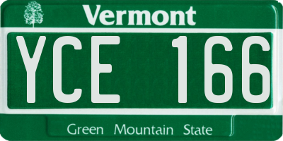 VT license plate YCE166