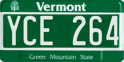 VT license plate YCE264