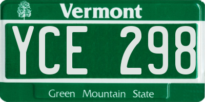 VT license plate YCE298