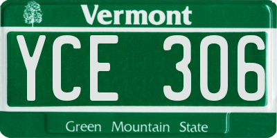 VT license plate YCE306