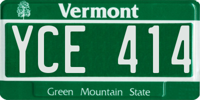 VT license plate YCE414