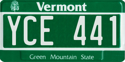 VT license plate YCE441