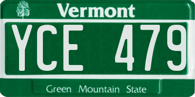 VT license plate YCE479