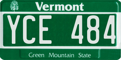 VT license plate YCE484