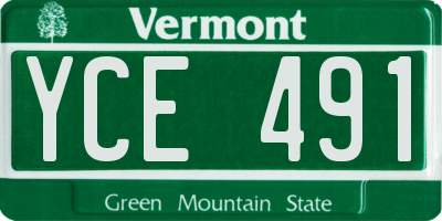 VT license plate YCE491