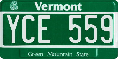 VT license plate YCE559