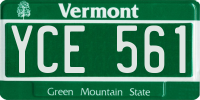 VT license plate YCE561