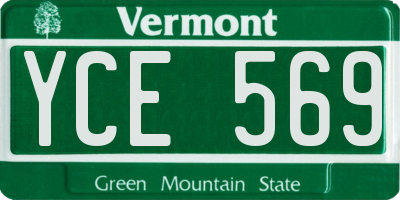 VT license plate YCE569