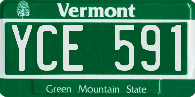 VT license plate YCE591