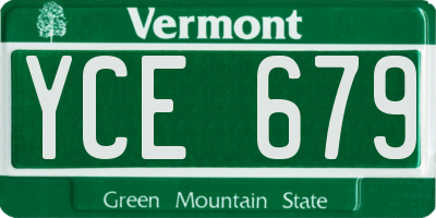 VT license plate YCE679